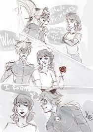 Shani S Art Miraculous Ladybug Accidental Reveal Adrien As Miraculous Ladybug And Cat Noir Miraculous Ladybug Ladybug And Chat Noir
