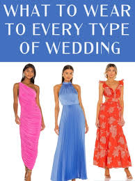Opt for lighter fall colors, such as mauve or dusty blue, for a daytime event, and darker jewel tones, like emerald or amethyst for an evening wedding. What To Wear To Every Type Of Wedding Dresses For Destination Weddings Dresses For Fall And Winter Weddings Spring And Summer Weddings And More Jetsetchristina