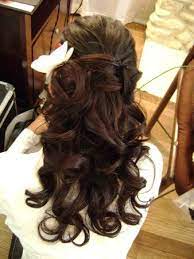 Pin By Annie Shon On Bridesmaid Hair Hair Styles Wedding Hair And Makeup Curly Hair Half Up Half Down