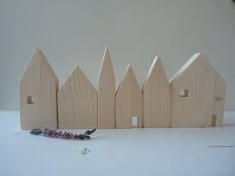 6 Pcs Set Of 6 Wooden Houses Wooden House Decoration 6 Pack Etsy Wooden House Decoration Wooden Decor