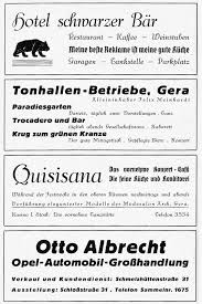 Schwarzer Bar Tonhalle Quisisana Opel Handler Gera