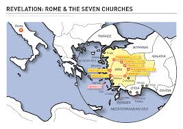 Map Showing Rome And The Seven Churches Of Revelation 2 3