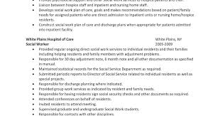 social work sample resume free resume