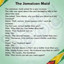 The Jamaican Maid Jamaicans Jamaican Quotes How Are You Feeling
