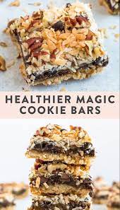 Healthier Magic Cookie Bars Vegan Gluten Free Eating Bird Food Recipe Food Magic Cookie Bars Vegan Dessert Recipes