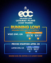WARNING! ⚠️ Wise Owl ticket tier is RUNNING LOW! Make sure to grab yours  before prices move up to the Later Owl tier. 🦉 #EDCOrlando Grab your  tickets now! 🎟✔️ → edcorlando.com/tickets ·