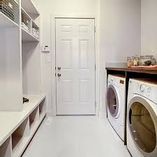 You can convert part of your laundry room into a mudroom. Combination Mudroom Laundry Room Design Ideas