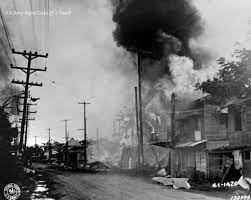 Japanese Bombed Burning Filipino Homes Along Taft Ave Paranque City Metro Manila Philippines Dec 13 1941 Old Philippines Philippines Manila
