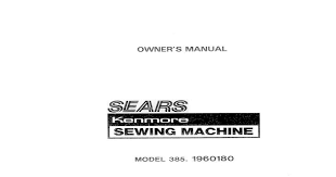 Here's a bit of a departure. 6496298 Kenmore 385 1960180 Sewing Machine Manual