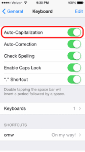 Mar 24, 2014 · select the open field and wait for your keyboard to pop up so that you can begin browsing. Iphone Ipad Enable Disable Automatic Capitalization