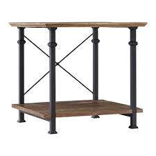 People are attracted by its simplicity or the kind of atmosphere they're other than the white color, a rustic living room can go along nicely with industrial elements. Homelegance Factory Collection Wood And Metal Rustic Modern Corner Side Stand End Table Table For Living Room Black Target