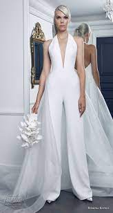 Marina Maitland Wedding Dress Wedding Dress Jumper In 2020 Funky Wedding Dresses Wedding Rompers Halter Wedding Dress