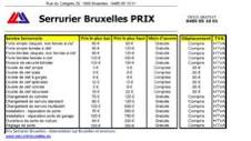 Tarif Serrurier Bruxelles, 60 euro. Pas Cher - Prix Serrurerie ...