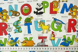 This alphabet song shows a zoo animal with the beginning sound for each letter of the alphabet. Fun Safari Alphabet Zoo True Fabrics
