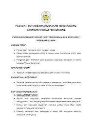 Sop refer to instructions normally written ones that are intended to document how to perform a certain activity. Prosedur Operasi Standard Sop Korporat Suk Terengganu Facebook