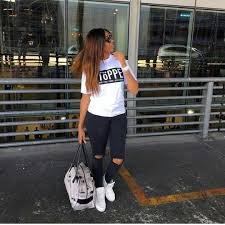 The rapper is known to wear racy outfits, which often reveal a whole lot of skin. Nadia Nakai Casual Outfits South African Women Beautiful South African Women