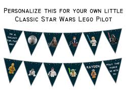 Personalized Banner Printable Party Banner And Decoration Give Your Little Star Wars Lego Pilot A Boost Printable Banner Personalized Banners Party Banner
