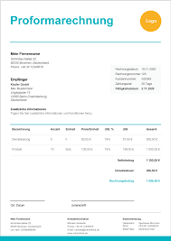Angebote an kunden mit sitz in einem drittland. Proformarechnung Kostenlose Excel Vorlage Zervant Blog