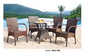 High Back Rattan Chairs 80cm Round Small Table Leisure Swing Pool Garden Furniture Set Hot Cheap Garden Furniture Garden Furniture Sets Outdoor Furniture Style