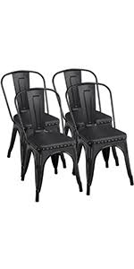 Check spelling or type a new query. Amazon Com Yaheetech 18 Inch Classic Iron Metal Dinning Chair With Wood Top Seat Indoor Outdoor Use Chic Dining Bistro Cafe Side Barstool Bar Chair Coffee Chair Set Of 4 Black Home Kitchen