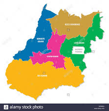 Goiás) is a state of brazil, located in the central west region of the country. Goias Bunte Administrative Und Politische Vektorkarte Brasilien Stock Vektorgrafik Alamy