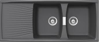 It is where you do your daily black kitchen sinks are a new take on the conventional, standard white sink. Double Kitchen Sink L2g16t Glem Gas S P A With Drainboard Granite Overmount