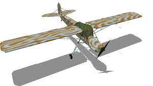 El fieseler fi 156 storch ('cigüeña' en alemán) pasó a la historia como uno de los aviones más importantes de la segunda guerra mundial; Aircraft Fieseler Fi 156 Storch 3d Warehouse