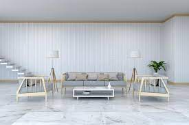 Marble is a material used in prestige architecture and interior design. Minimalist Room Interior Design Wood Armchair And Sofa On Marble Floor And White Room 3d Render Stock Illustration Illustration Of Mockup Design 103763148