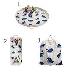 Play mat da 3 sprouts é um organizador de brinquedos que quando aberto é um tapete redondo em que a criança pode permanecer livre de sujeiras indesejadas e sem contato direto com as impurezas. 3 Sprouts Whale Play Mat Bag Toy Storage Playtime Smallsmart Co Uk Small Smart Uk