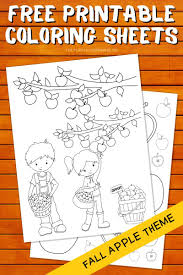 Hundreds of free spring coloring pages that will keep children busy for hours. Free Printable Autumn Fall Apple Coloring Sheets