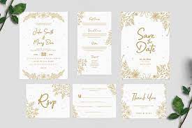 Gold Floral Wedding Invitation Floral Wedding Invitations Wedding Invitations Wedding Invitation Design