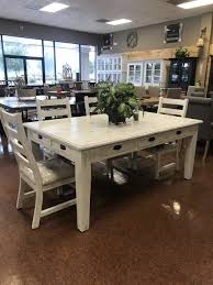 Rustic oak cushioned bar stool. Dining Table With Drawers White Rustic Rarehouse