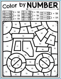 farm color by number worksheet printable