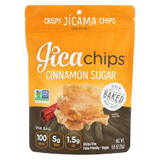 Jicachips Jicama Chips Cinnamon Sugar Case Of 8 0 9 Oz Jicama Chips Cinnamon Sugar