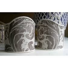 Italian lighting centre fortuny fabric patterns. Wall Sconce Clip On Lamp Shade Fortuny Fabric Pearl Grey Antique