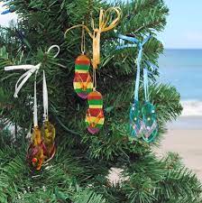 Bedding, lighting, rugs, furniture, décor, wall hangings, bath Glass Flip Flop Ornaments Coastal Christmas Christmas Seashell Christmas Ornaments