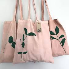 Leaf Tote Bag Hand Dyed In Natural Avocado Organic Cotton Etsy Canvas Bag Design Diy Tote Bag Organic Cotton Tote