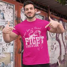 <br><br>supporting breast cancer awareness month, 100% of the profits from the sale of these items will go to the charity breast cancer research foundation. Fight Like A Lion Breast Cancer Shirt Design Designs4screen