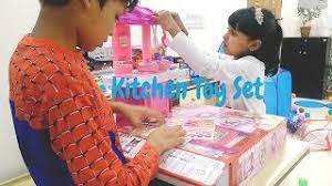 Play kitchen toys kids food sets pretend kitchen accessories with electronic induction cooktop, cutting play food, pots pans play kitchen food cooking set gift for boys girls age 3 4 5 year old. Kitchen Design Toys R Us Children S Kitchen Set Youtube