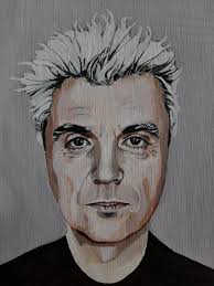 David Byrne original portrait painting by Dawn Mendonça Nuovo senza  cartellino