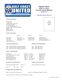 Sample Soccer Resume Resume References Resume Resume Template Free