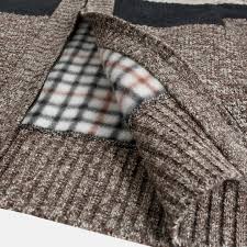 Universal metal stand table for brother silver reed artisan knitting machine. Mens Woolen Knitting Stand Collar Patchwork Thick Casual Jacket Alexnld Com