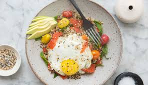 With precooked eggs at hand, this nutritious keto breakfast will be done quicker than if you were ordering a lox bagel sandwich. Breakfast Power Bowl With Smoked Salmon Bobby Berk