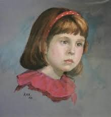 Painting of granddaughter as a child