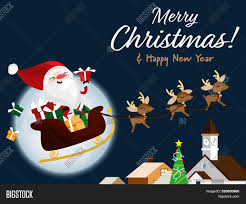 Trading in eight reindeer for 400 horses! Christmas Cartoon Vector Photo Free Trial Bigstock