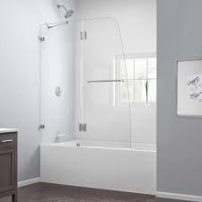 Dreamline Aqua Lux 48 Hinged Tub Door With Stationary Panel Tub Doors Tub Shower Doors Bathtub Doors