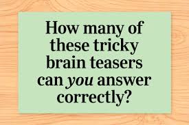 A brain teaser is a form of puzzle that requires thought to solve. Fpj5esymur Zmm