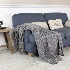شال كنب لون رصاصي sofa covers blanket throw blanket