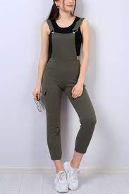 29 95 tl haki dar paca bayan salopet tulum 14543b modamizbir modamizbir com