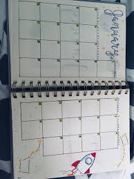 January Space Bullet Journal Calendar Bullet Journal Journal Space Theme